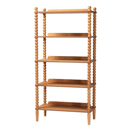 Baxton Studio Lucera Bobbin Display Shelf, Oak Brown 271-14759-ZORO