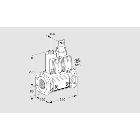 Honeywell Kromschroder Solenoid Valve for Gas/Air, 500 mbar, IP65, VCS780F05NLQR3B KS88207000