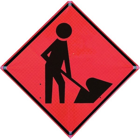 Traffix Devices/Vizcon Reflective Sign 48in, 48 in Height, 48 in Width, Polypropylene, Square, No Text 26048-EFO-HF-MWS