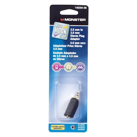Monster Cable Just Hook It Up Stereo Jack Adapter 140294-00