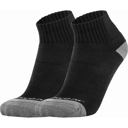 Ironwear Cotton Blend Cushioned Heavyweight Quarter Socks, Black, X-Small 6005-B-XSM