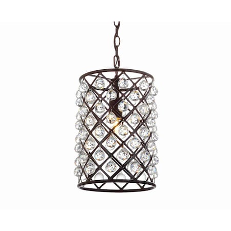 Jonathan Y Gabrielle 10" Crystal/Metal LED Pendant, Oil Rubbed Bronze JYL9025A