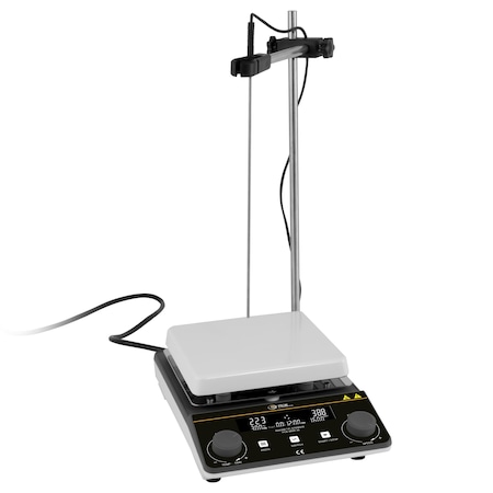 Pce Instruments Magnetic stirrer, 100-1600 rpm with 5 L capacity and hotplate heating to 572 deg. F PCE-MSR 30