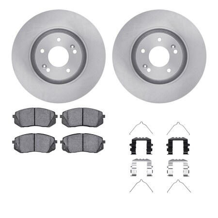 Dynamic Friction Co DFC Brake Rotor with 5000 Brake Pads and Hardware Kit 6512-03123