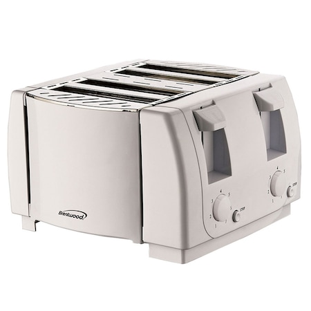 Brentwood Industries 4 Slice Cool Touch Toaster in White TS-265