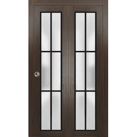 Sartodoors Sliding Closet Bi-fold Doors Planum 2122 Solid Core Modern Interior PLANUM2122BF-CA-56 x 80 (2* 28x80)