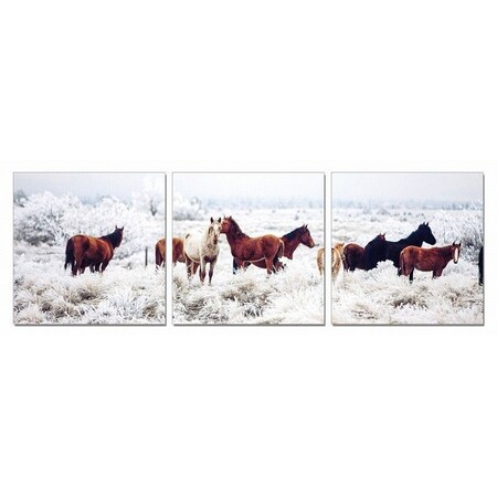 Homeroots Set of Three White Canvas Square Framed Art, 3PK 284005