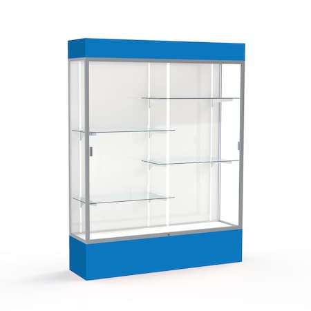 Ghent Lighted Floor Display Case 60x80x16, White, Satin 3175WB-SN-RY