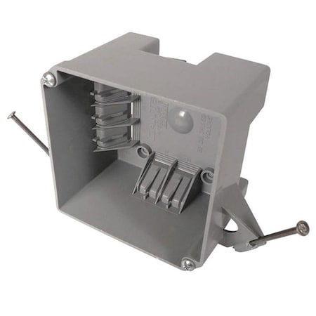 Cantex EZ32XNR 4 in. PVC Square Deep Box with Nails 45562006
