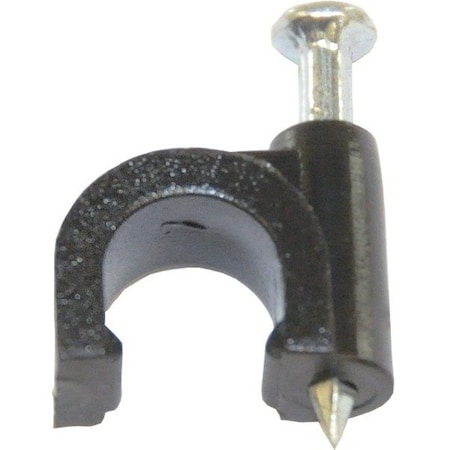 Dolphin Components Cable Staple, RG-6 Coaxial Cable Use Type, 5/16 in Size, Black DCC-6B