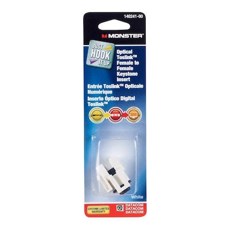 Monster Cable Just Hook It Up 0 ft. L Digital Optical Toslink Keystone Insert Digital Optical 140241-00