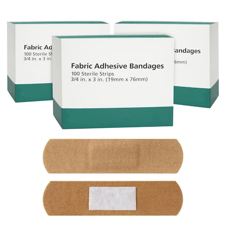 Generic Fabric Adhesive Bandages, 3/4"x3", 3PK 3611
