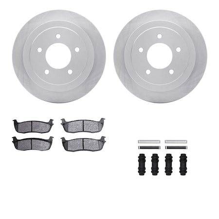 Dynamic Friction Co DFC Brake Rotor- Heavy Duty Brake Pad includes Hardware 6412-54179