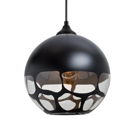 Besa Lighting Besa Rocky Outdoor Pendant, Black, Black Finish, 1x 9W LED OP-ROCKYBK-LED-BK