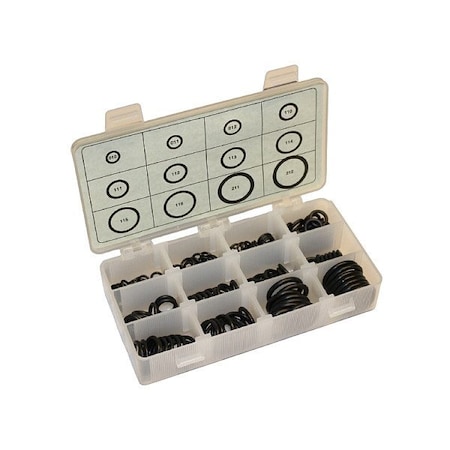 Zoro Select AS568 O-Ring Kit, Fluorosilicone, Blue KIT-F70-12