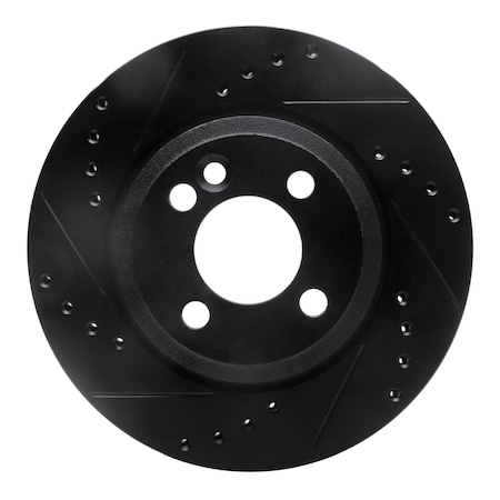Dynamic Friction Co DFC Brake Rotor - Drilled and Slotted - Black 633-32004L
