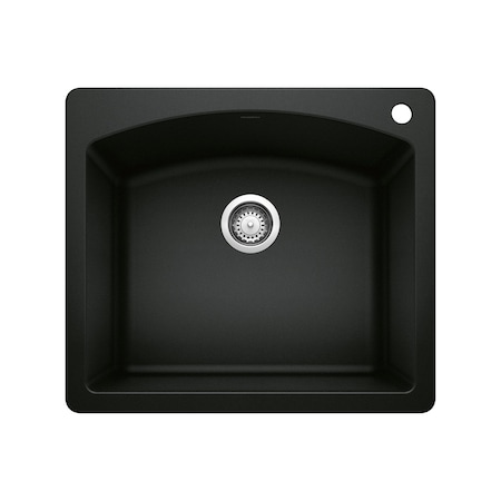 Blanco Diamond Single Bowl Dual Mount, Coal Black 442905