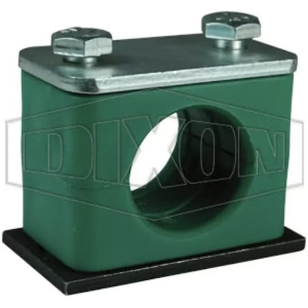 Dixon Heavy Duty Pipe Clamp, 1/4 in, Polypropylene/Steel HHD04P