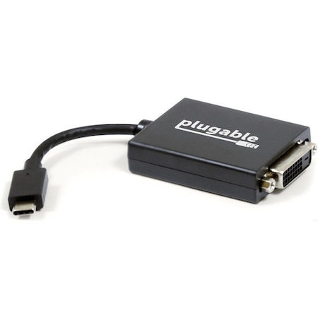 Plugable Technologies Plugable USB C to DVI Adapter - Connect Your USB-C Laptop to a DVI Display up to 1920x1200 USBC-DVI