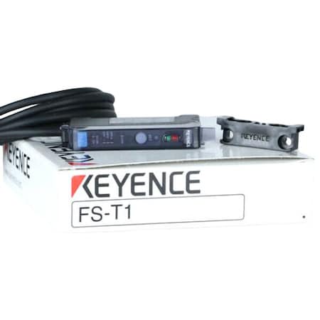 Keyence FS-T Series Manual Calibration Fiber Optic Sensor Amplifier, NPN FS-T1