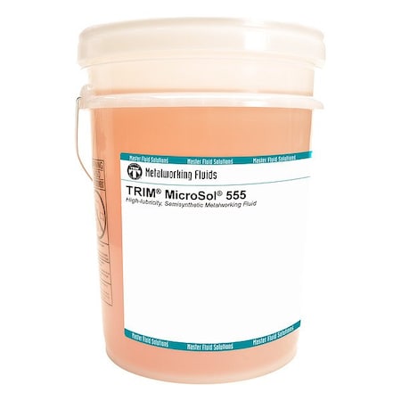 Trim Metalworking Fluid, MicroSol 555, Semisynthetic, 5 gal, Pail, Amber MS555-5G
