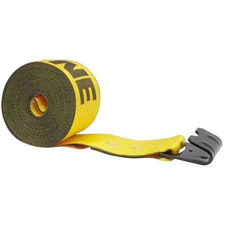 Mytee Products 4 in x 40 ft Winch Strap with Flat Hook - Kinedyne, Gold WS440K
