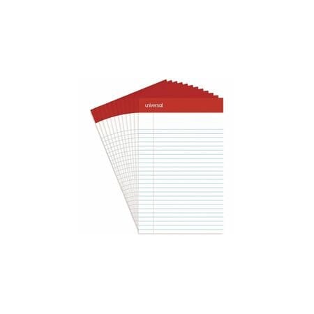Universal 5 x 8" Jr. Legal Economy Ruled Writing Pad, 50 Pg, 12PK UNV46300