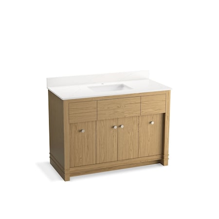 Kohler Alouette 48" bathroom vanity cabinet with sink and quartz top 33268-WEK