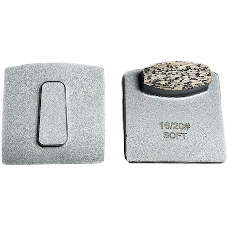 Vantage Product Redi-Lock Metal Bond Diamond Tool, 1 Oval Segment, 16/20 Grit, Soft Bond M-Redi-1O1620-S