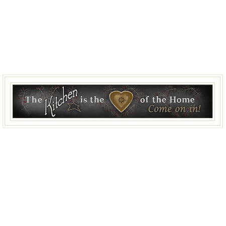 Homeroots Chalkboard Kitchen 1 White Framed Print Kitchen Wall Art 415819