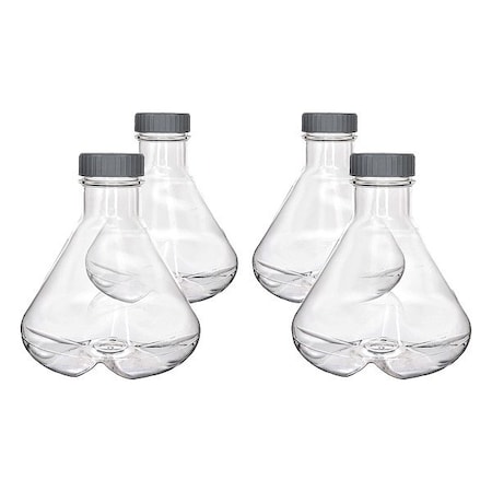 Eisco Scientific Erlenmeyer Flask, Colorless, 238 mm H, PK4 CH5266PK04