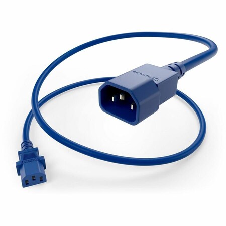 Unc Group Data Center Rated Power Cord C13-C14, 14Awg, 15Amp, 250V, Sjt Jacket, PWCD-C13C14-15A-02F-BLU