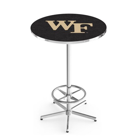 Holland Bar Stool Co 42" Chrome Wake Forest Pub Table, 36" dia. Top L216C4236WakeFr