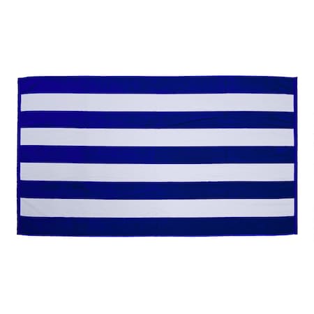 Towelsoft Premium Cabana Stripe Velour Beach Towel 35 inch x 60 inch-Royal HOME-BV9006-RYL