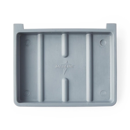 Medline Plastic Soap Dish with Ridges, Graphite, 3.75in x 2.75in x 0.5in, 100PK DYND80491
