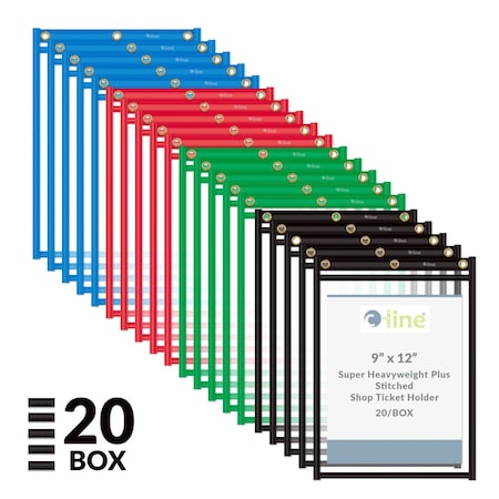C-Line Products Heavy Duty Shop Ticket Holder, 9"W, PK20 50920