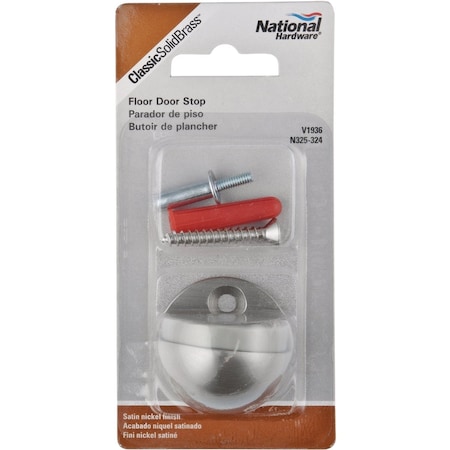 National Hardware Satin Nickel Floor Door Stop N325-324