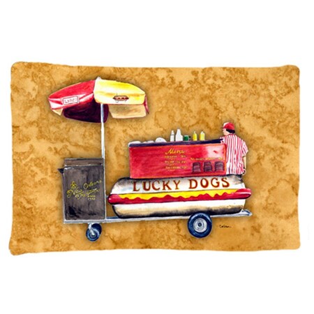 Carolines Treasures 20.5 x 30 in. Hot Dog Moisture Wicking Fabric Standard Pillow Case 8781PILLOWCASE