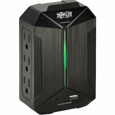 Eaton Tripp Lite Series Protect It 6-Outlet Surge Protector - 5-15R Outlets, 2 USB Ports, 5-15P SK62USBC