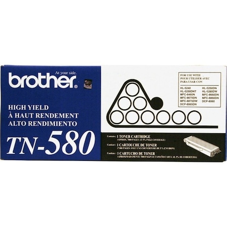 Brother Brother TN580 Original Toner Cartridge - Laser - 7000 Pages - Black - 1 Each TN580