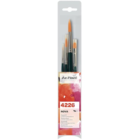 Da Vinci NOVA Model Painting Brushes, Synthetic, All Paint Types, Assorted, 4-Piece Set VA-4226_0