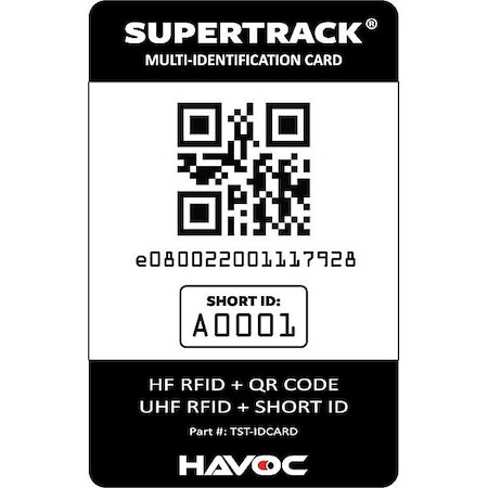 Supertrack Dual RFID / QR Code ID Card, PK10 TST-IDCARD-10PK