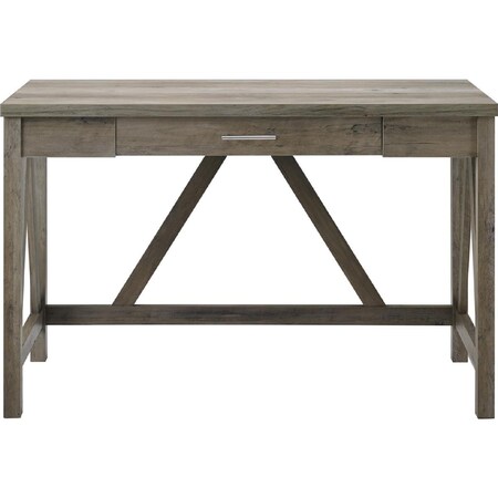 Walker Edison Furniture Walker Edison Furniture 46 in. Rustic Farmhouse Wood Computer Desk, Grey Wash DW46AFGW
