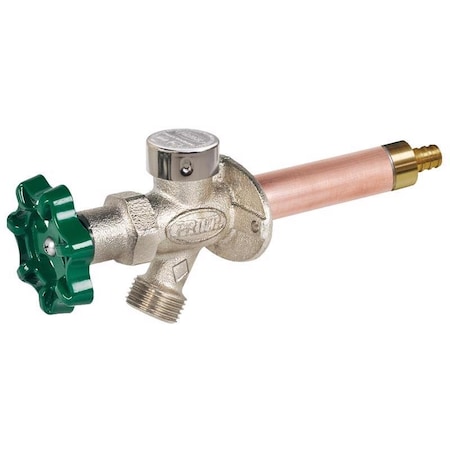 Prier 1/2 in. Crimp PEX in. Anti-Siphon Brass Freezeless Wall Hydrant C-144X04