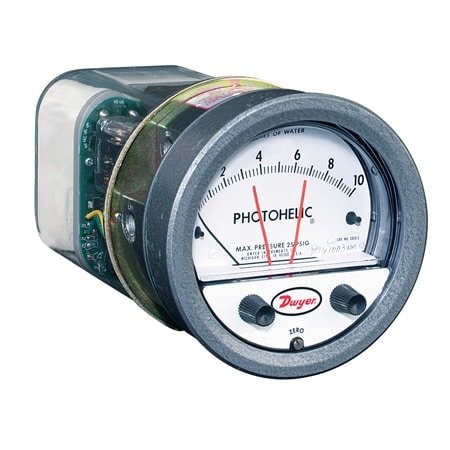 Dwyer Instruments Pressure switch/gage, range 15-0-15 cm w.c. A3300-30CM