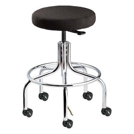 Bevco ESD Tall Fabric Tubular Steel Stool w/Ca 3610E-F-EB-CARD5S