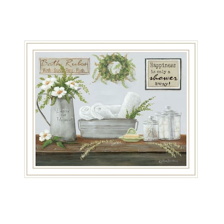 Homeroots Fresh Towels White Framed Print Wall Art 529680
