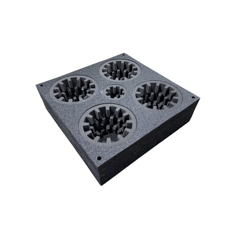 Epe Usa Floral Arrangement Transport Tray, 5 Holes, 24 x 24 x 7 in, Black Adjustable for 2-8 inch Vases E7308