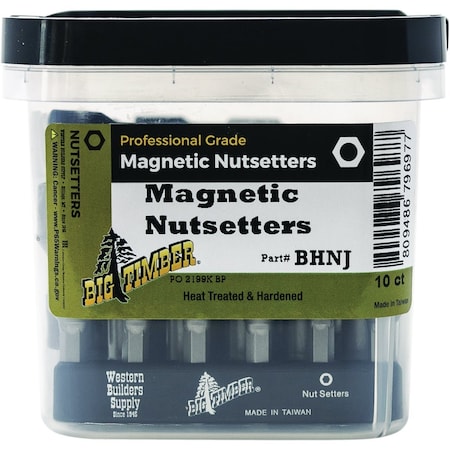Big Timber 6-Piece Magnetic Nutsetter Bit Set Bulk BHNJ