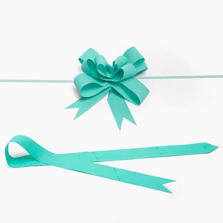 Nashville Wraps 6-3/4 Aqua Blue Textured Poly Butterfly Pull Bows, 12PK 16TAQ
